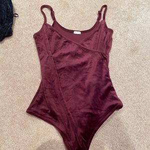 Purple Velvet Body suit, Size M!